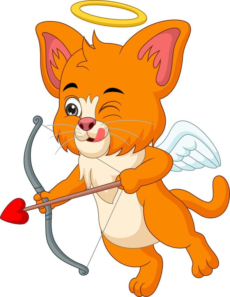 Cute corgi dog cartoon with angel wings vector