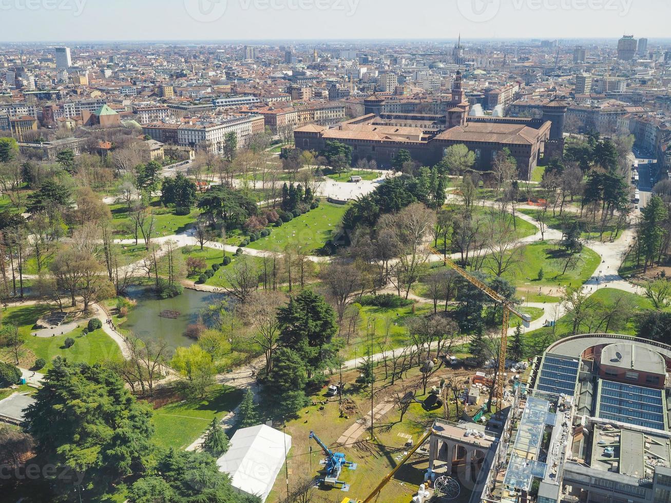 Milan aerial view photo