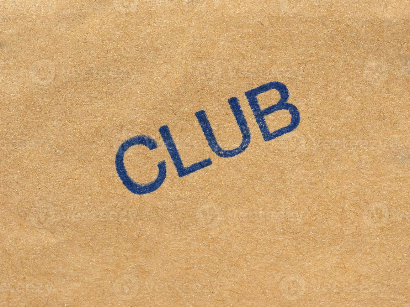 Club stamp over paper photo