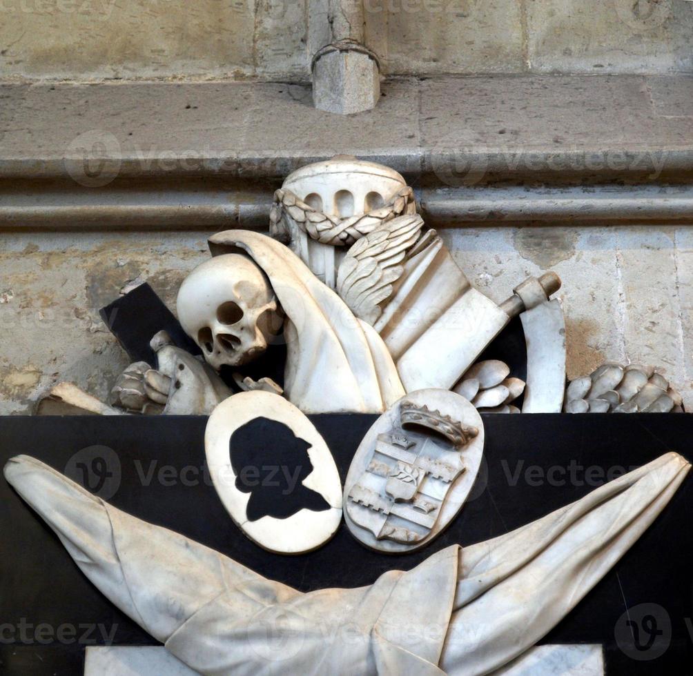Memento mori - skull, reaper sickle photo