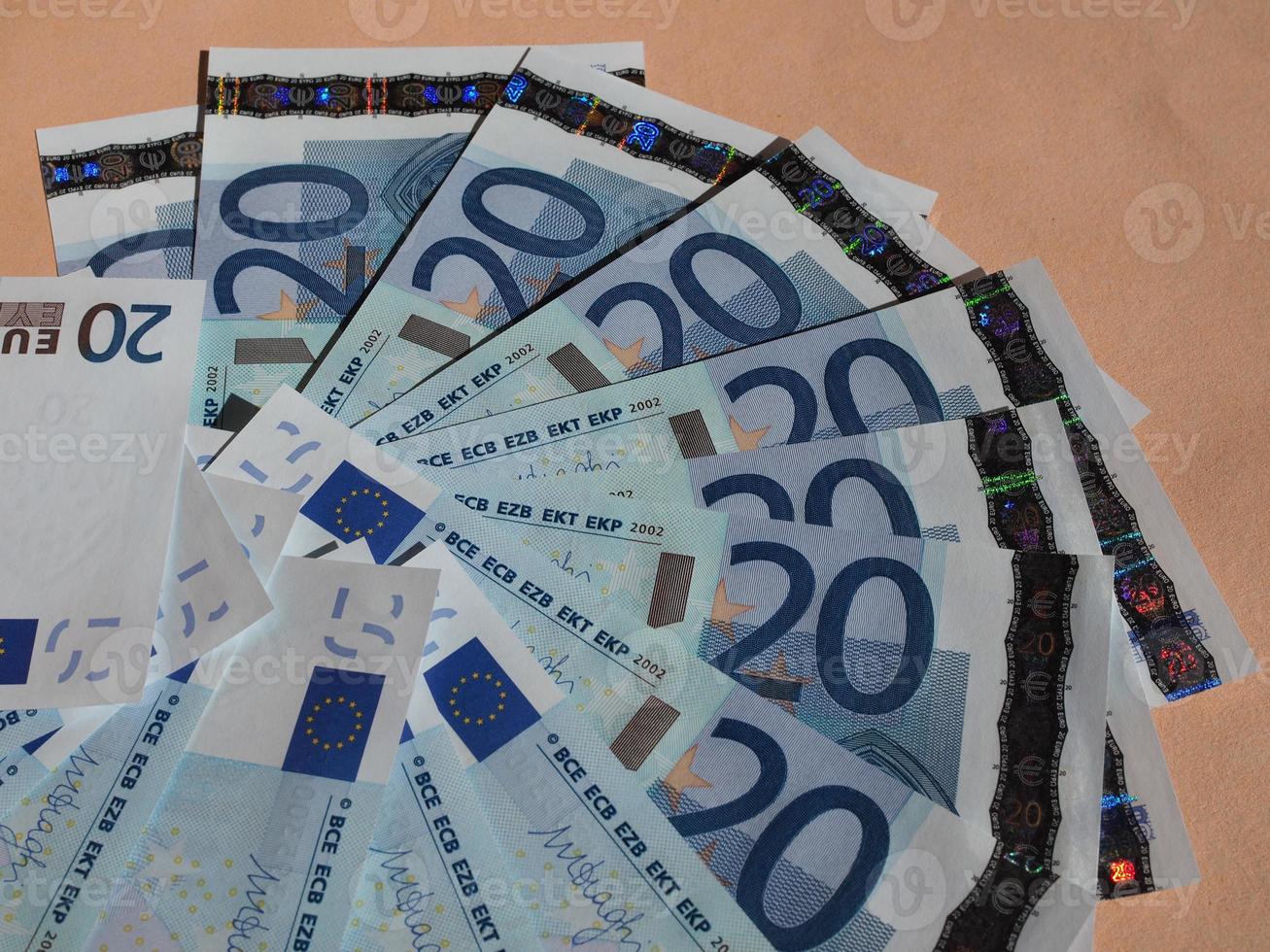 Twenty Euro notes photo