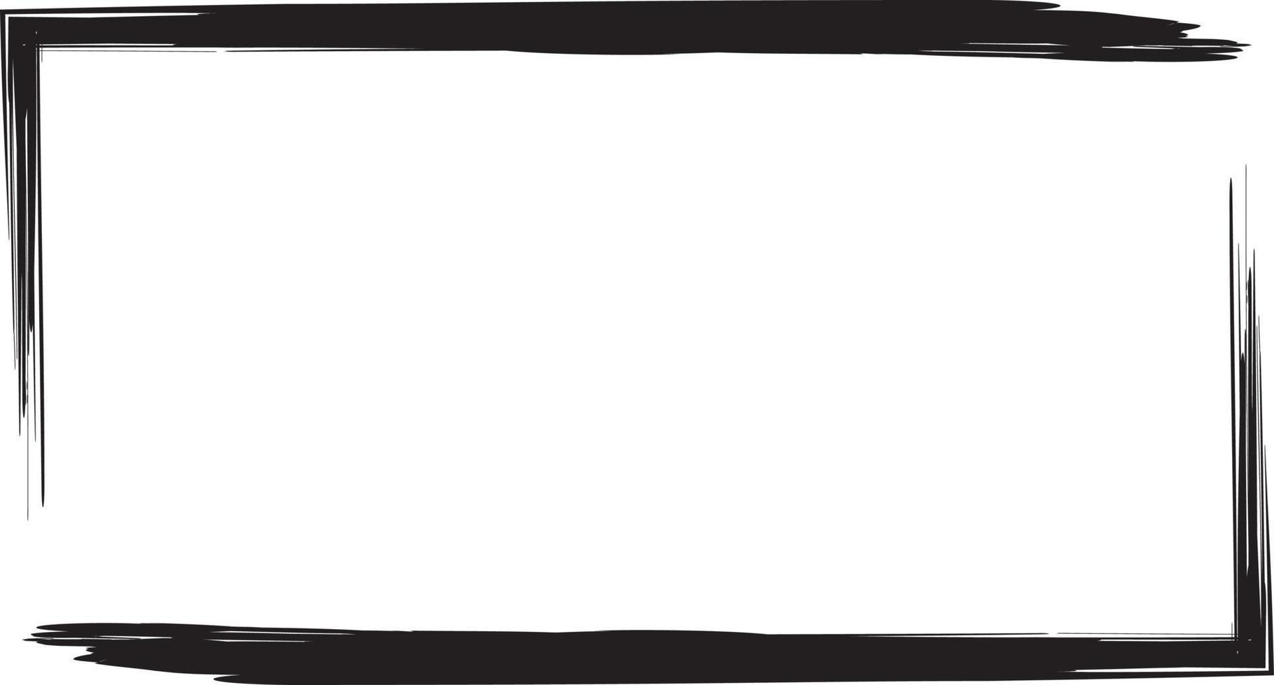 Grunge frame isolated on white background.dirt stroke template. Paint brush effect. Decorative geometric design.eps vector