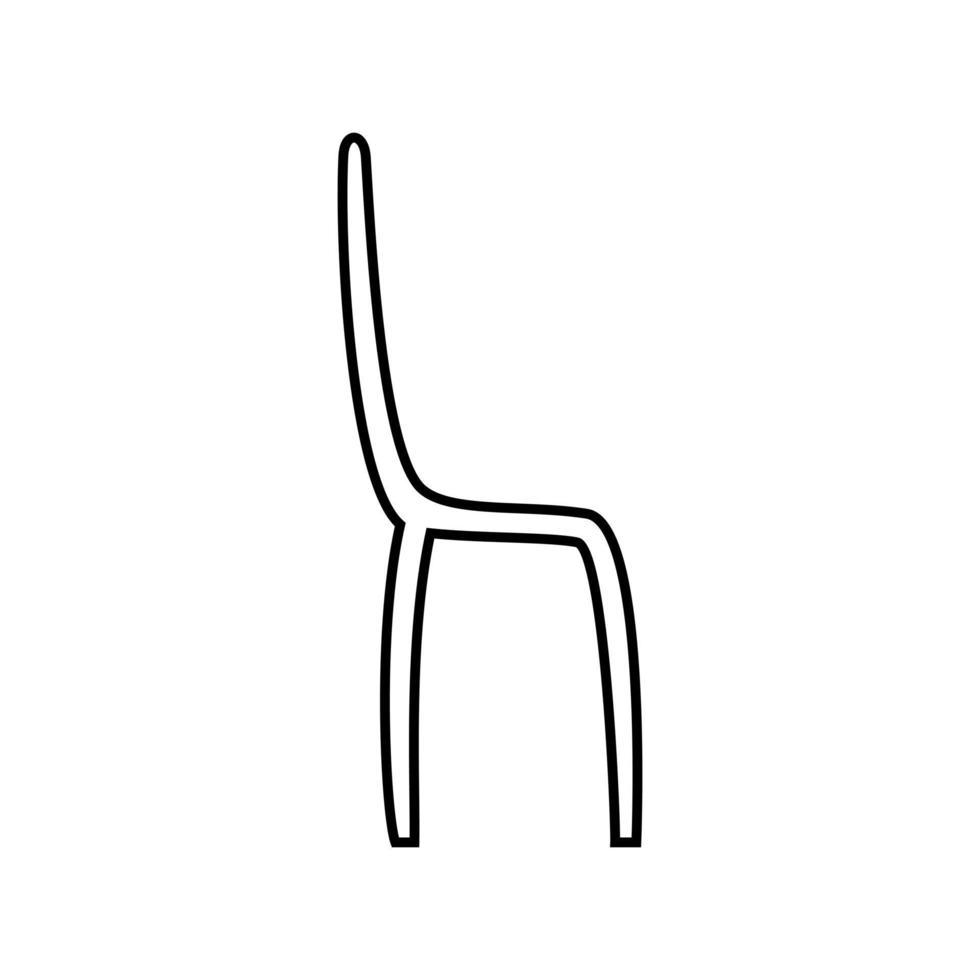 Chair in outline style isolated on white background. vector