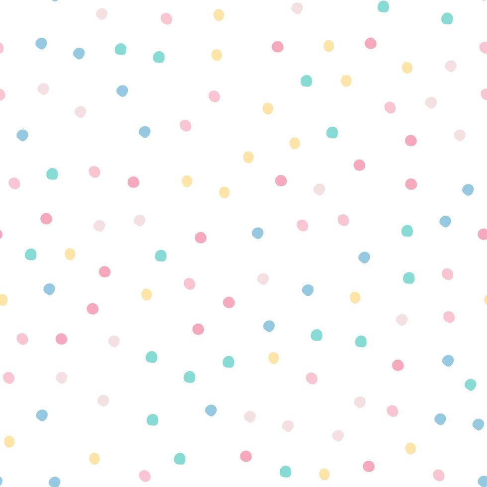 Random dots seamless pattern on white background. Party wallpaper. vector