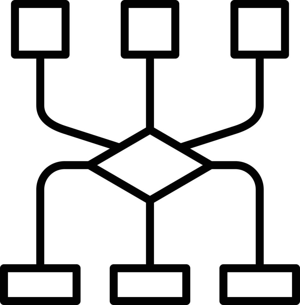 estilo de icono de diagrama de flujo vector