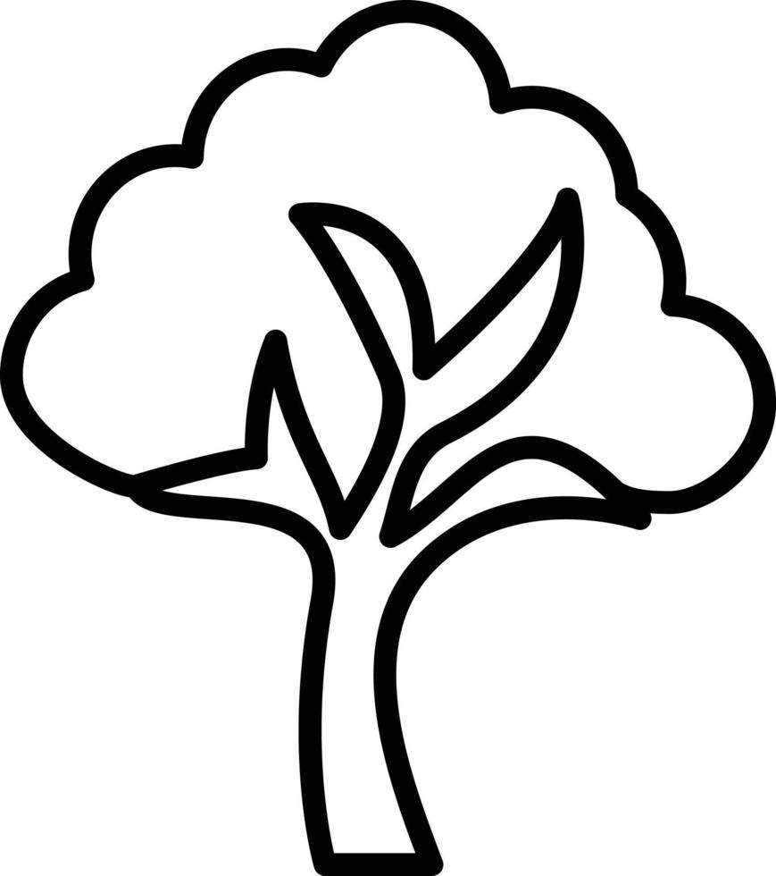 estilo de icono de árbol vector