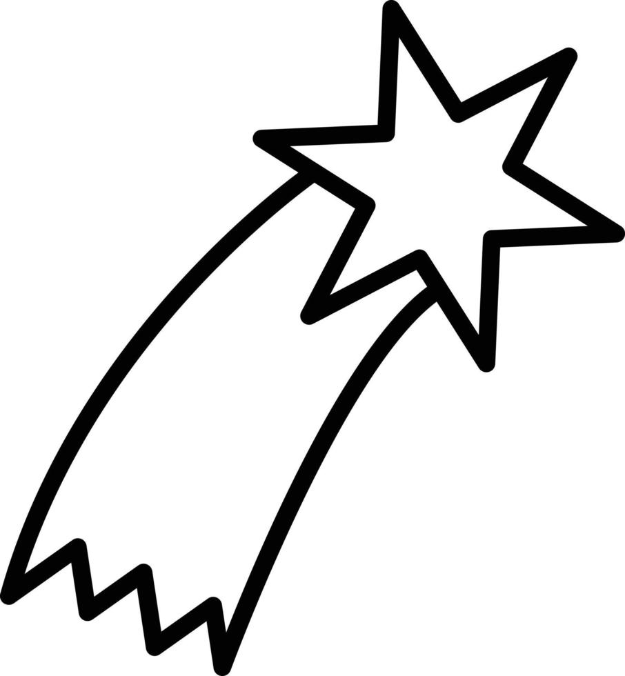 Shooting Star Icon Style vector