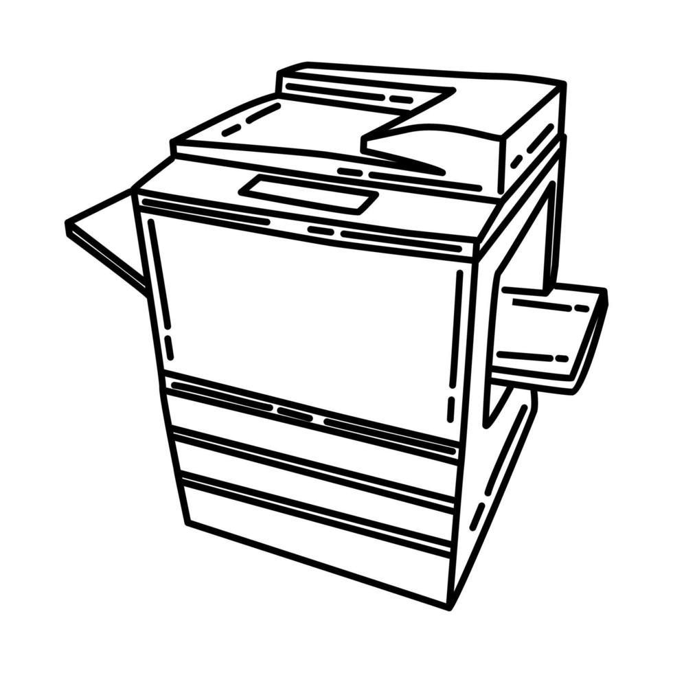 Copier Machine Icon. Doodle Hand Drawn or Outline Icon Style. vector