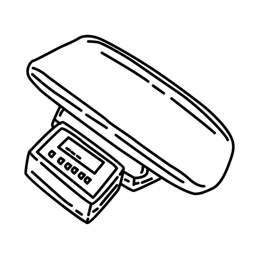 Baby Scale Icon. Doodle Hand Drawn or Outline Icon Style. vector