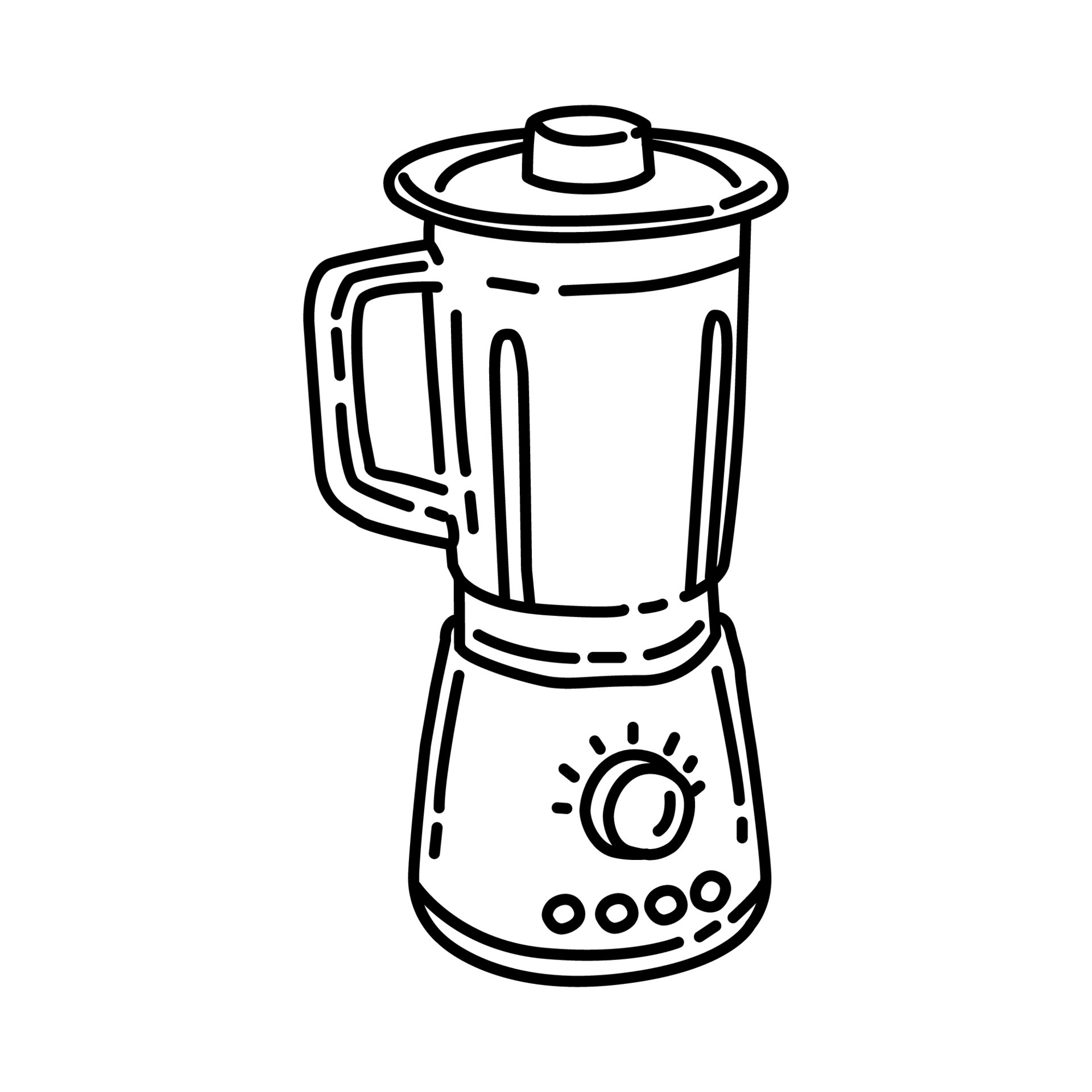 Blender Machine Icon. Doodle Hand Drawn or Outline Icon Style. 5567346