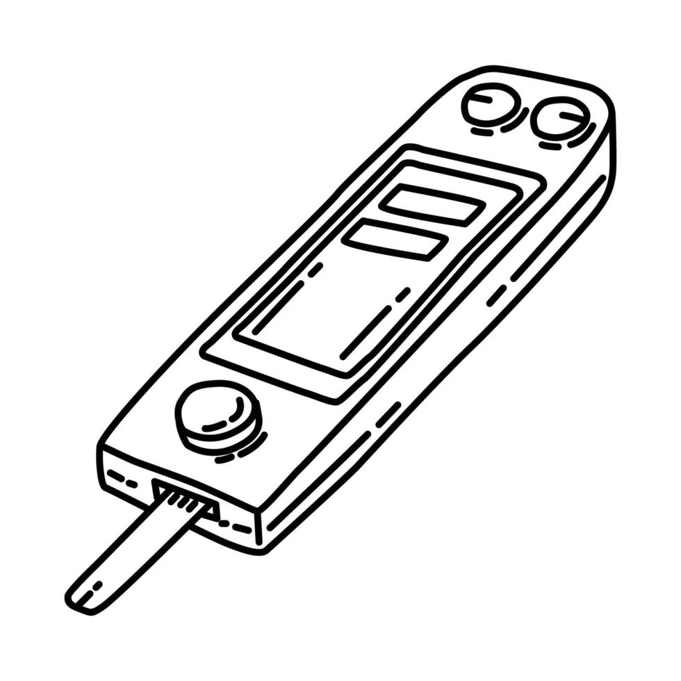 Medical Glucometer Icon. Doodle Hand Drawn or Outline Icon Style. vector