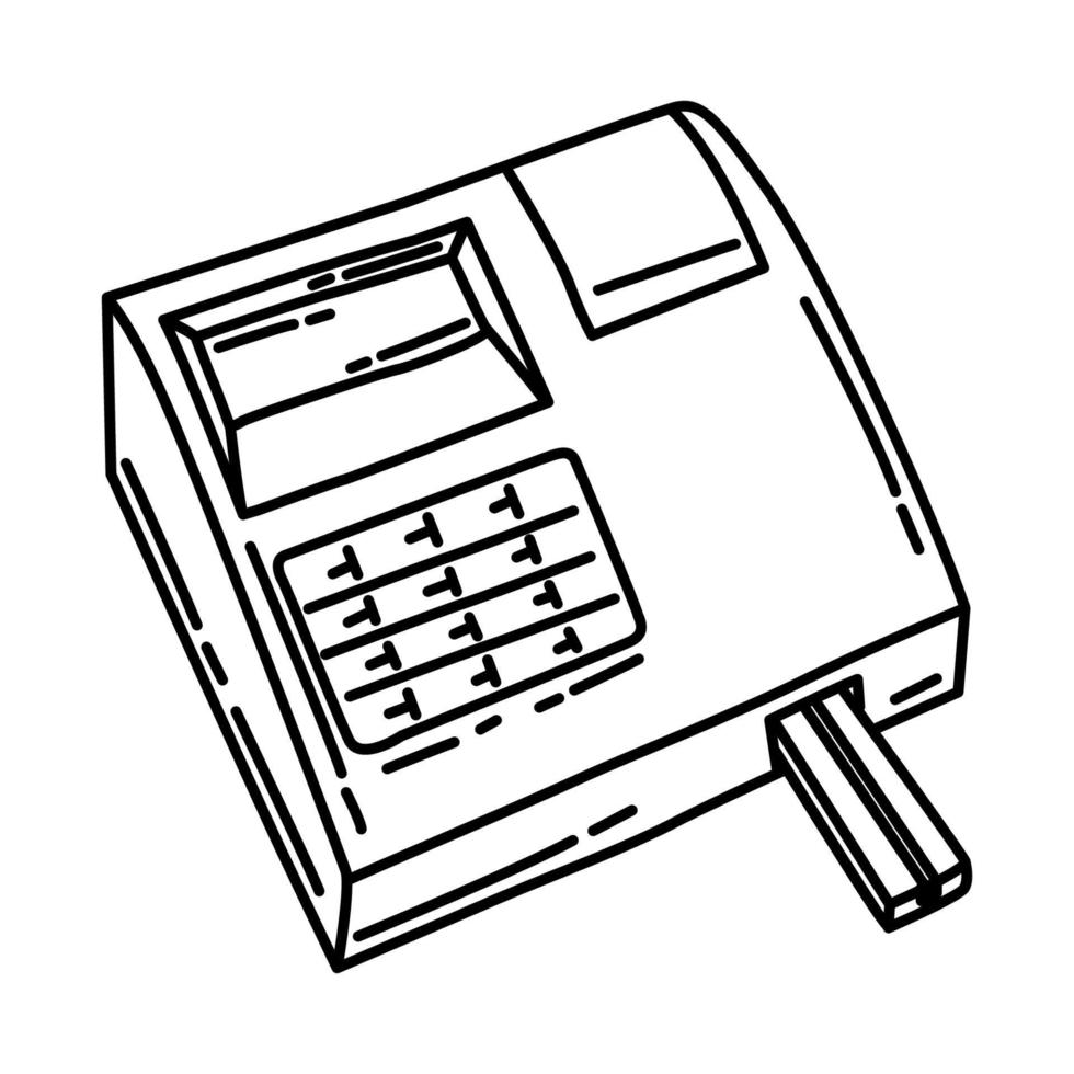 Clinical Urine Tests Machine Icon. Doodle Hand Drawn or Outline Icon Style. vector