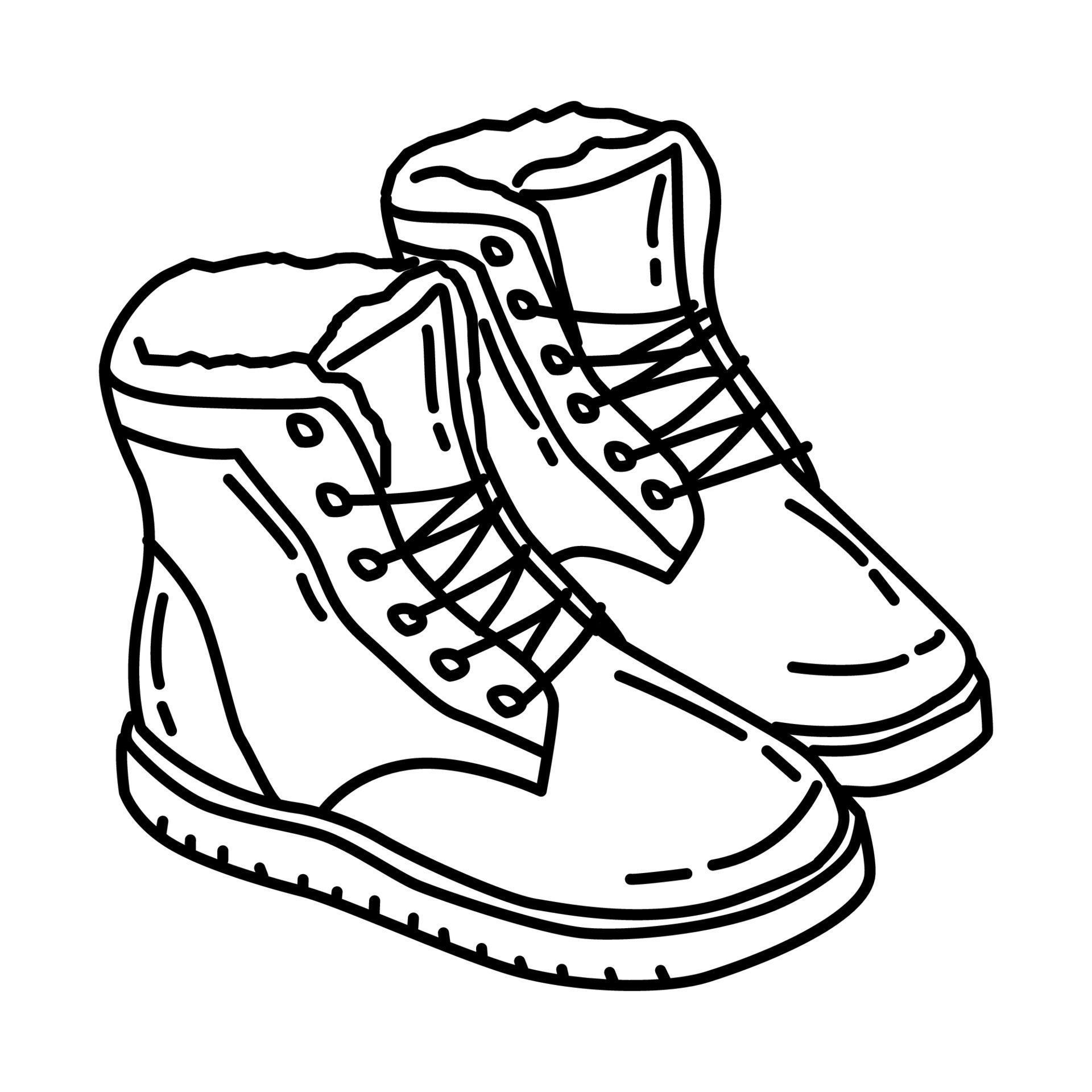 Winter Boots for Women Icon. Doodle Hand Drawn or Outline Icon Style ...