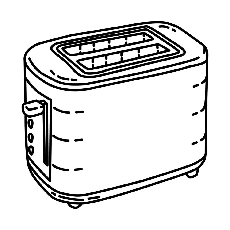 Bread Toaster Icon. Doodle Hand Drawn or Outline Icon Style. vector