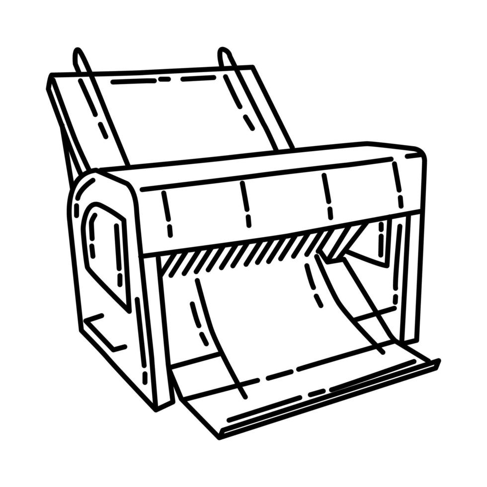 Electric Bread Slicer Icon. Doodle Hand Drawn or Outline Icon Style