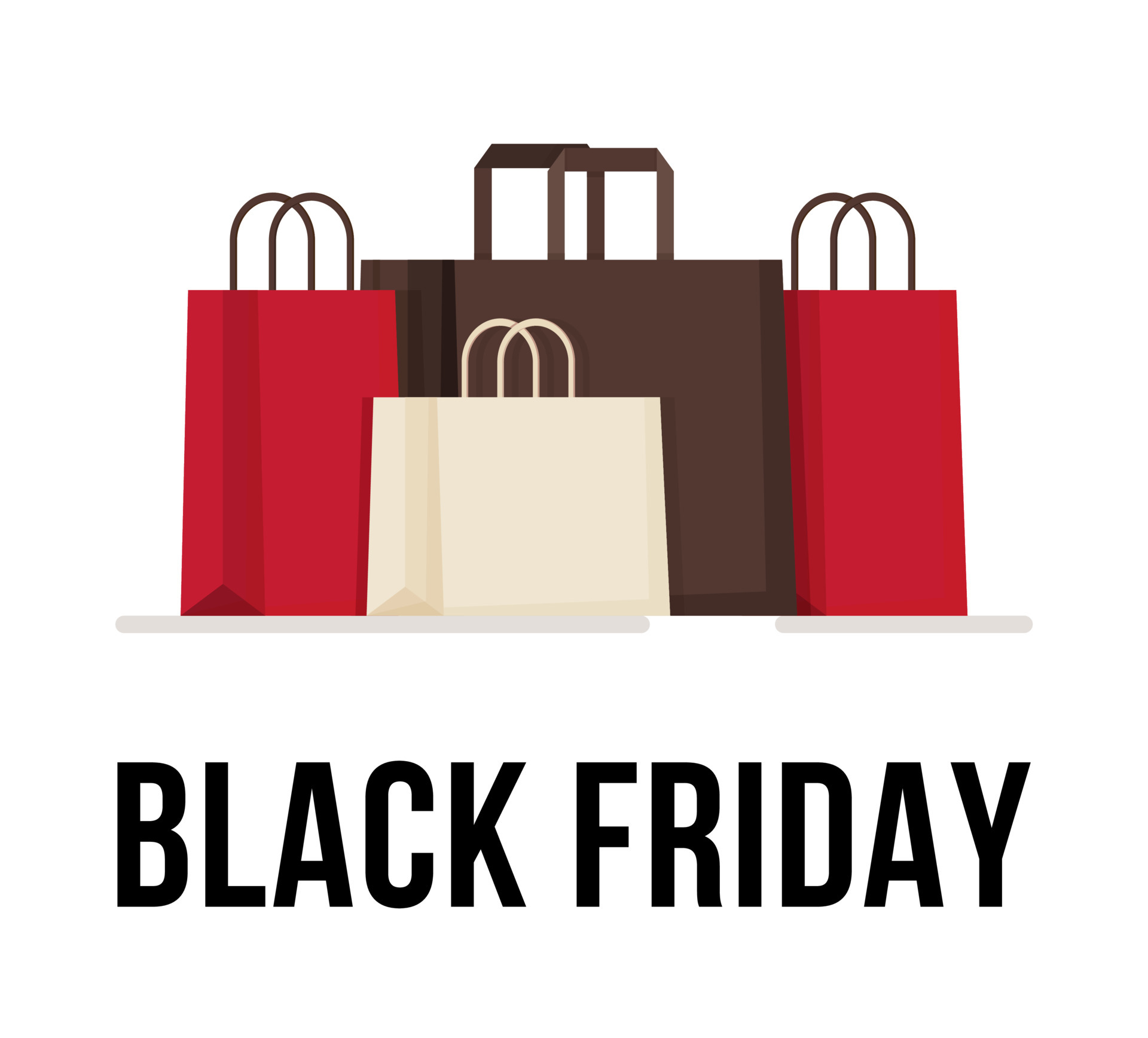 Vector illustration of friday shopping. Black Friday shopping. 5567624 ...