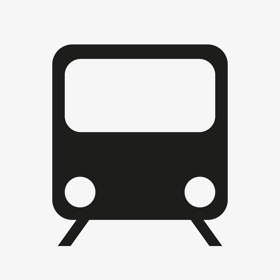 Simple train icon isolated on white background. Vector train illustration.