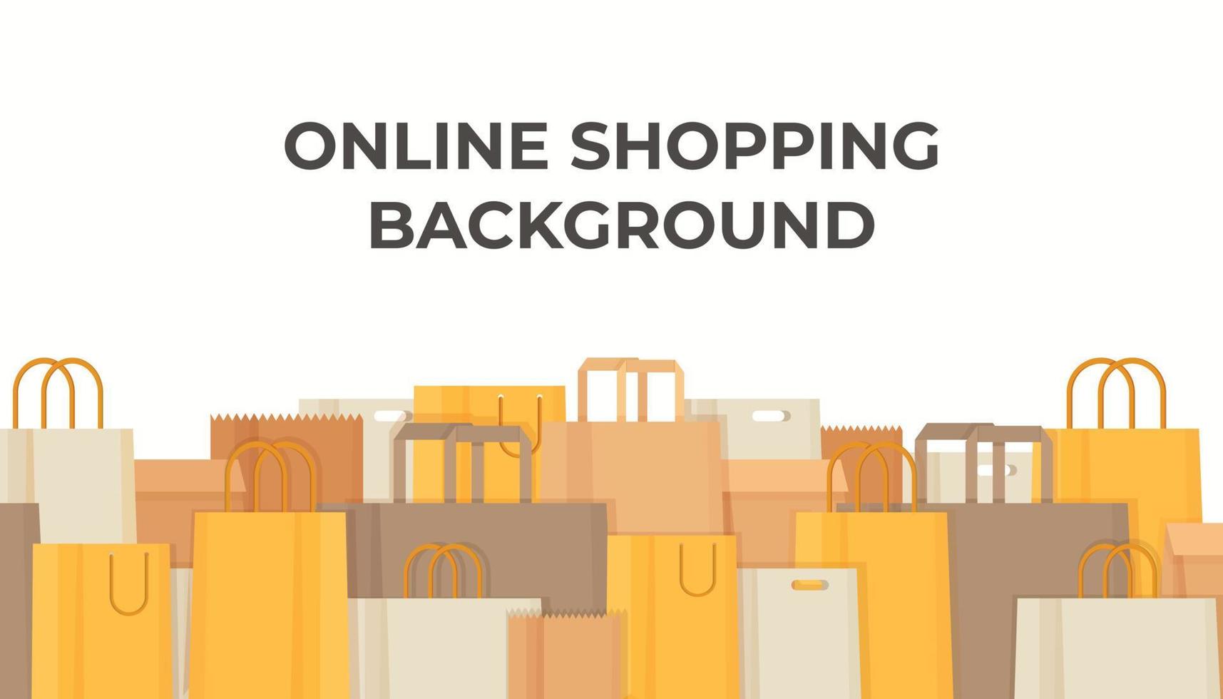 Vector illustration of online shopping and purchasing.