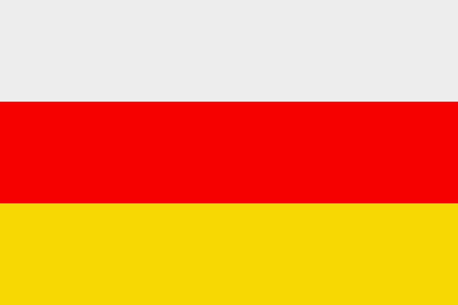 The flag of South Ossetia vector illustration.