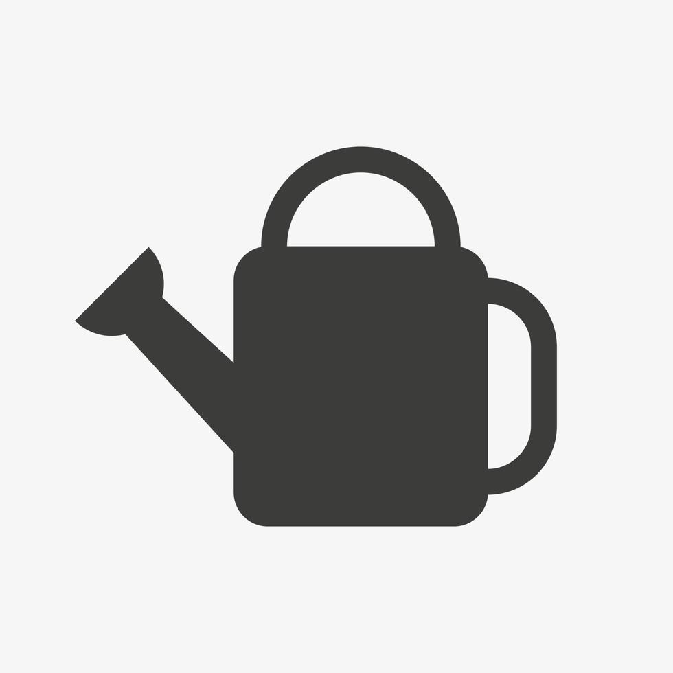 Watering can vector icon isolated on white backgound. Gardening symbol.