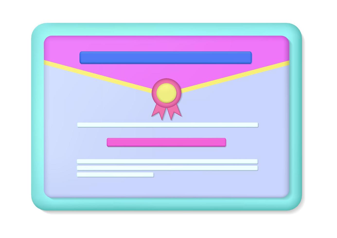 Vector Certificate in 3d style