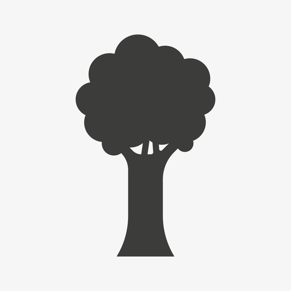 Tree vector icon isolated on white background.