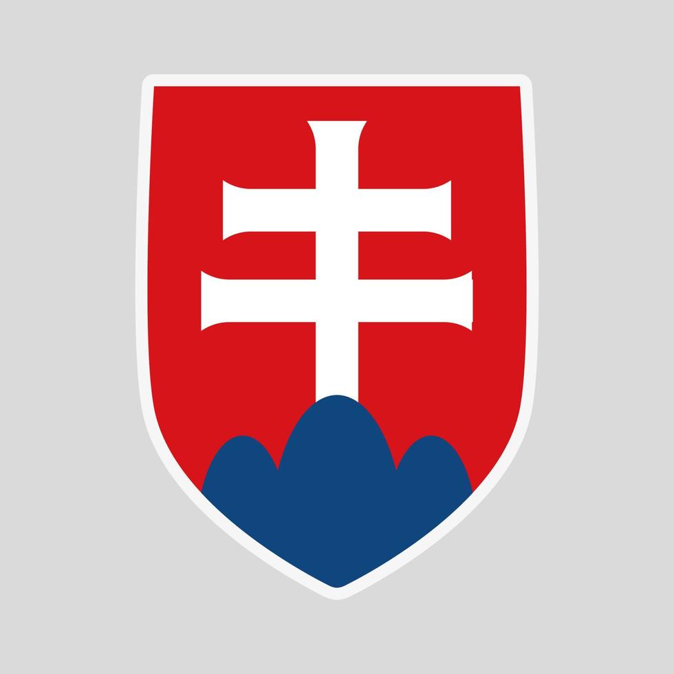 ilustración vectorial del emblema de Eslovaquia. emblema eslovaco aislado sobre fondo gris claro vector