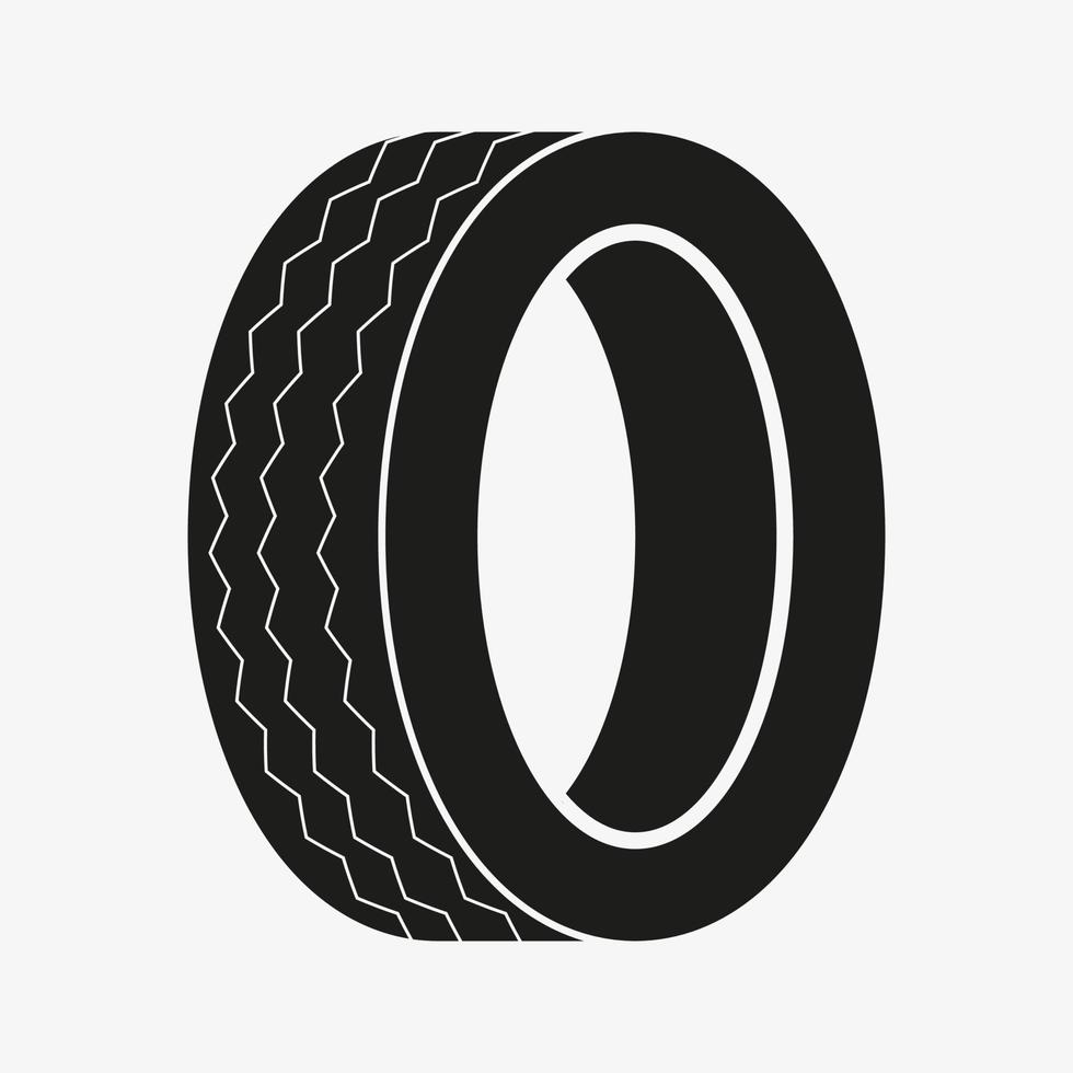 Tire vector icon isolated on white background