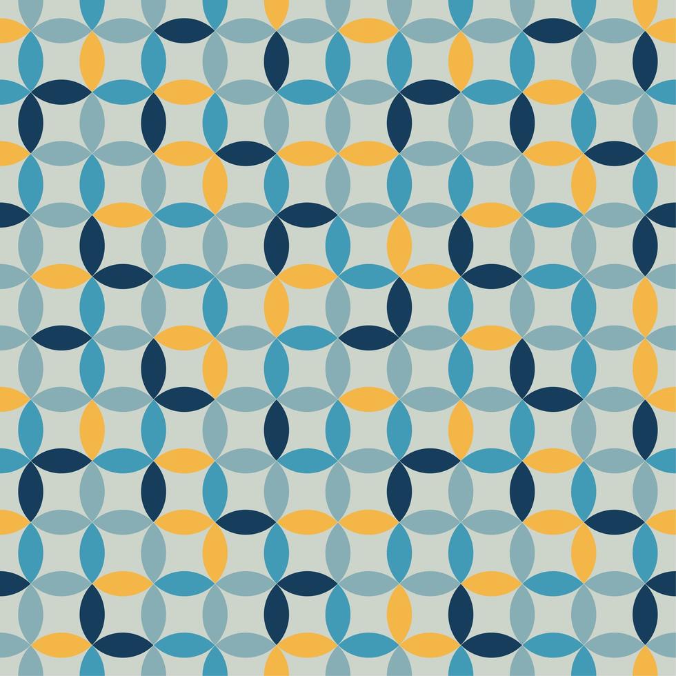 Seamless geometric pattern of the overlap circles vector