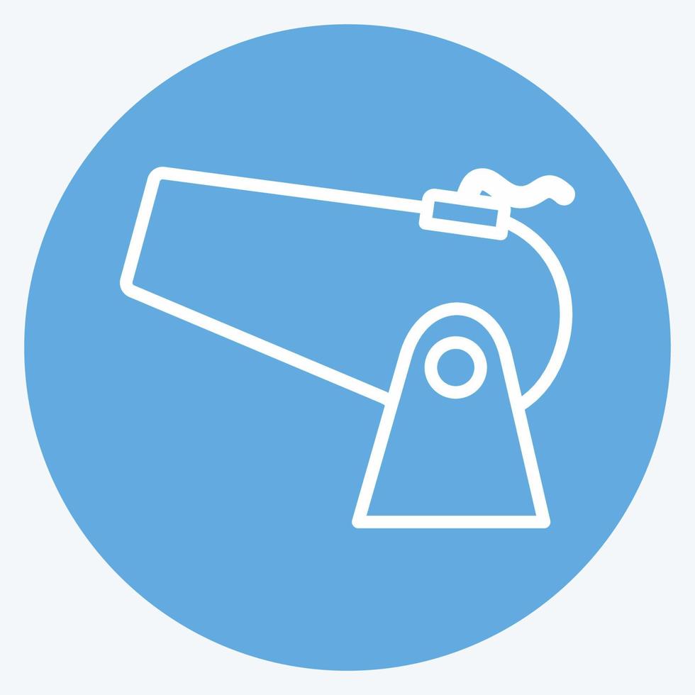 Cannon Icon in trendy blue eyes style isolated on soft blue background vector