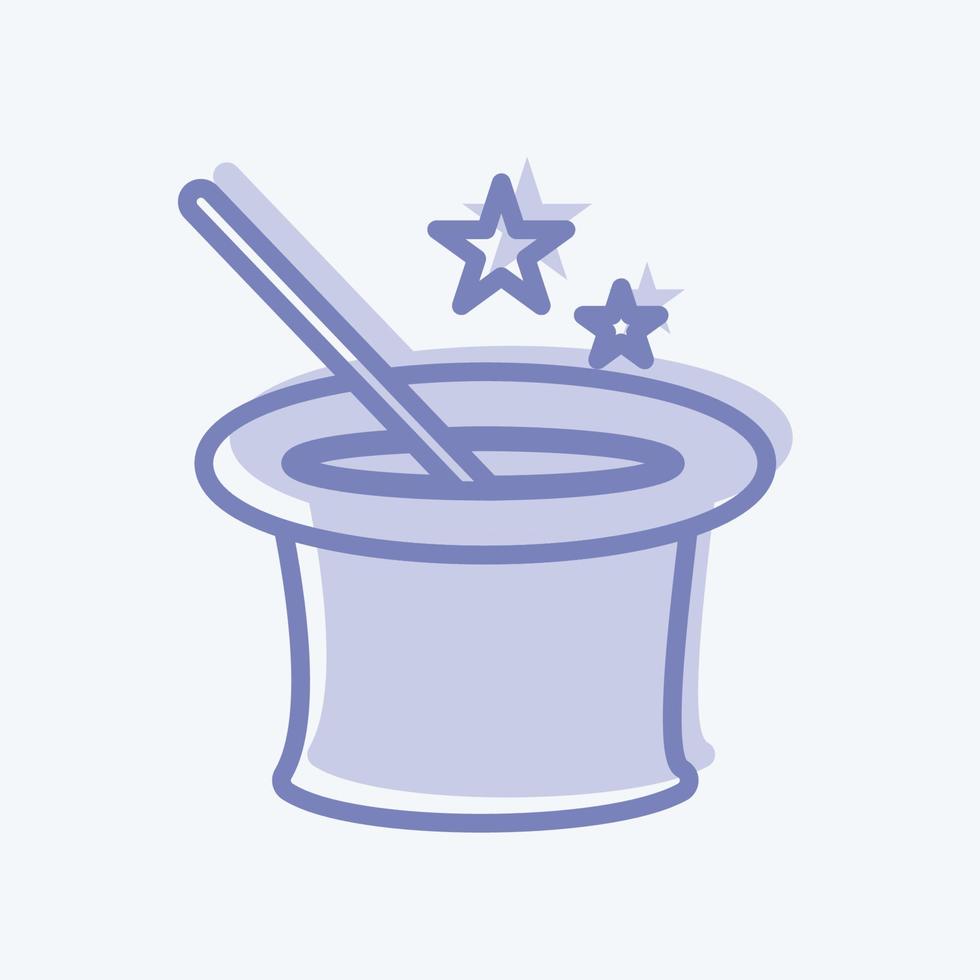 Magic Icon in trendy blue eyes style isolated on soft blue background vector