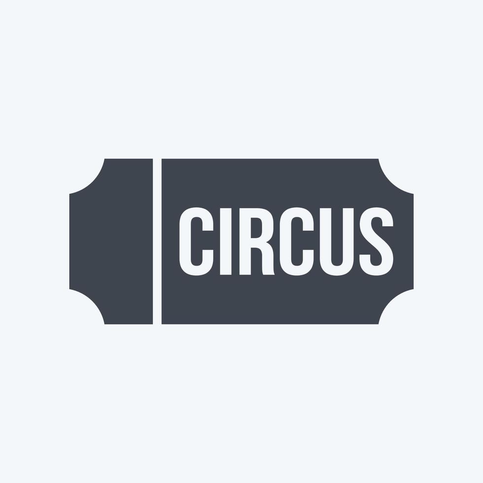 Ticket Icon in trendy glyph style isolated on soft blue background vector