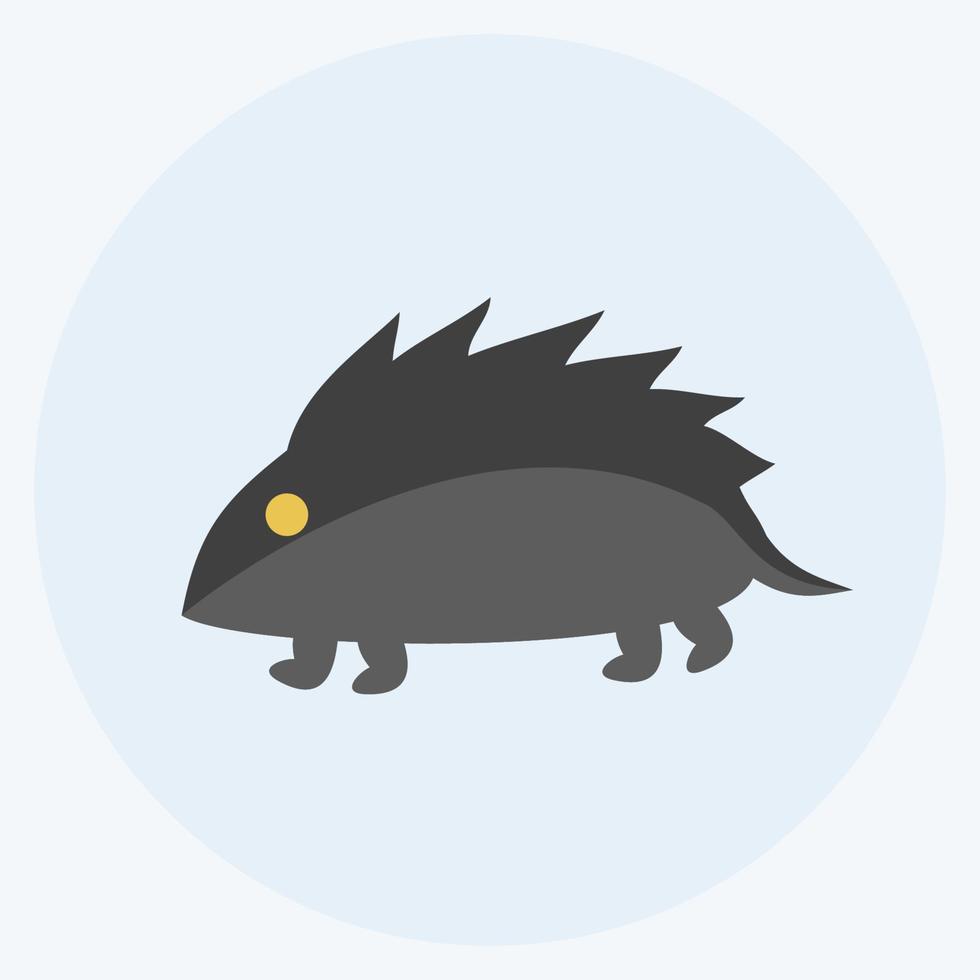 Pet Hedgehog Icon in trendy flat style isolated on soft blue background vector
