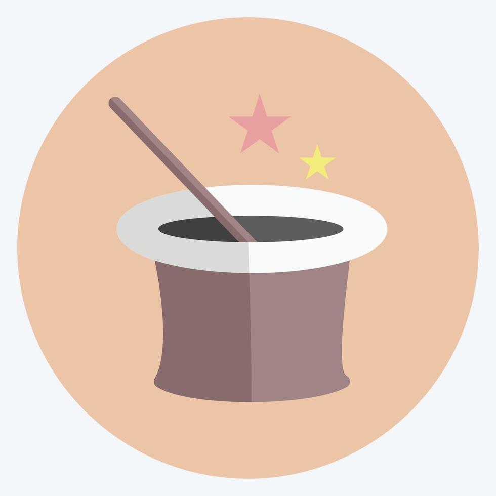 Magic Icon in trendy flat style isolated on soft blue background vector