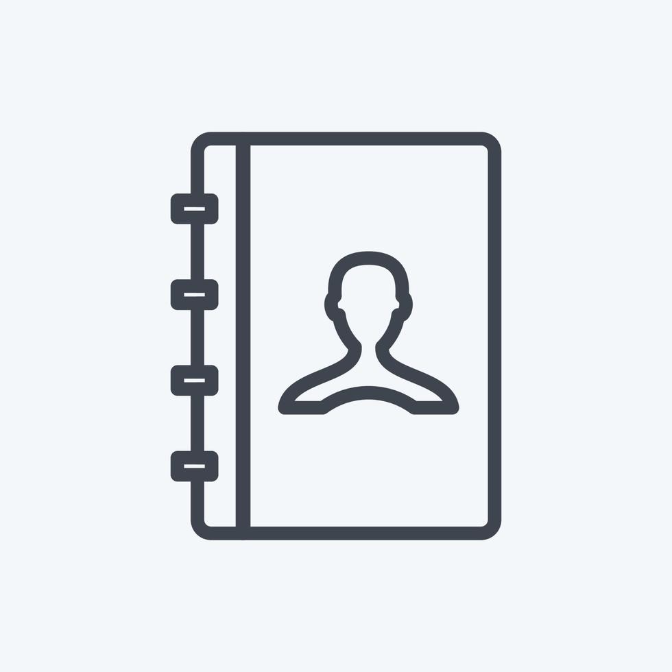 Authorship Icon in trendy line style isolated on soft blue background vector