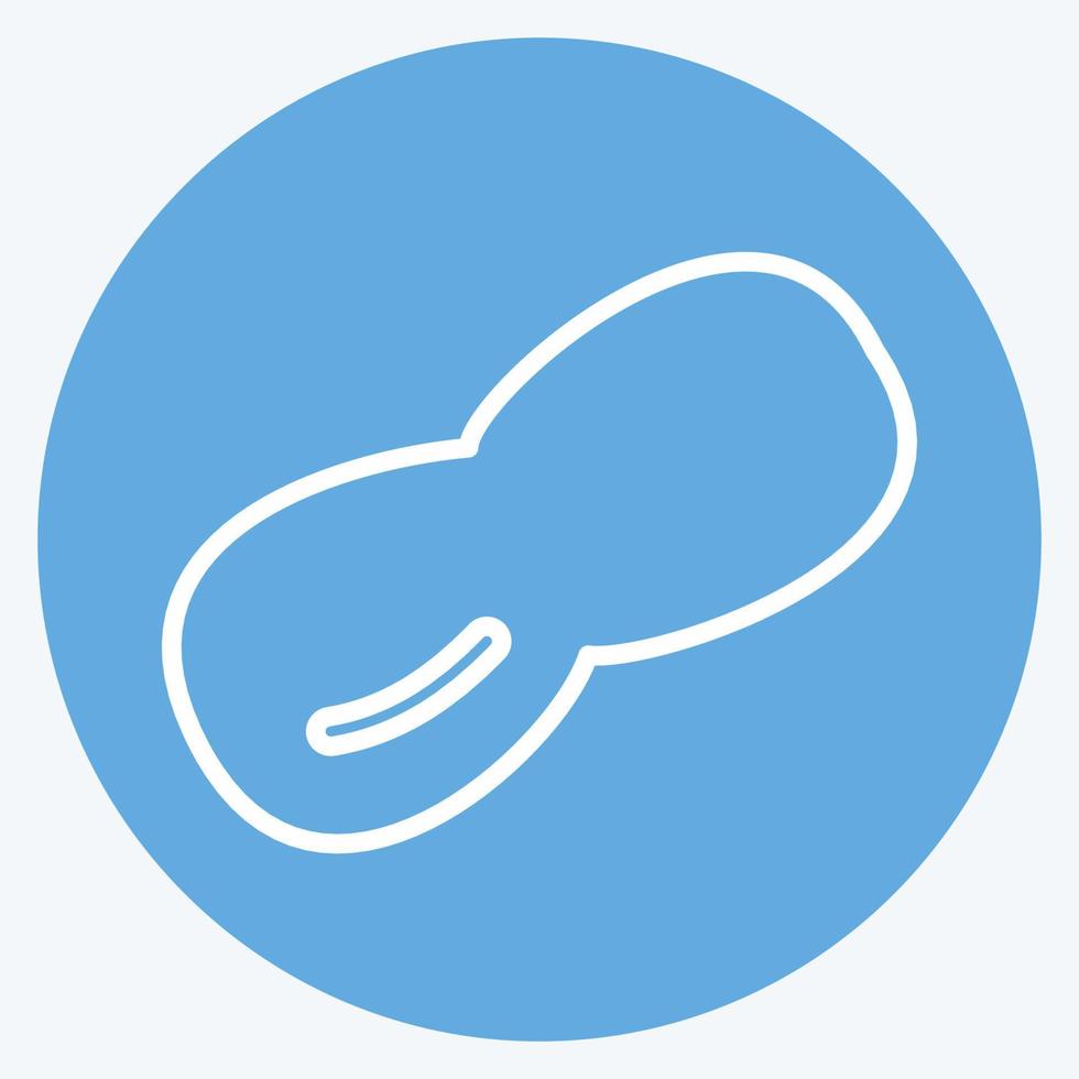 Peanut Icon in trendy blue eyes style isolated on soft blue background vector