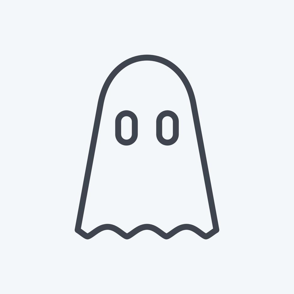 Ghosts Icon in trendy line style isolated on soft blue background vector