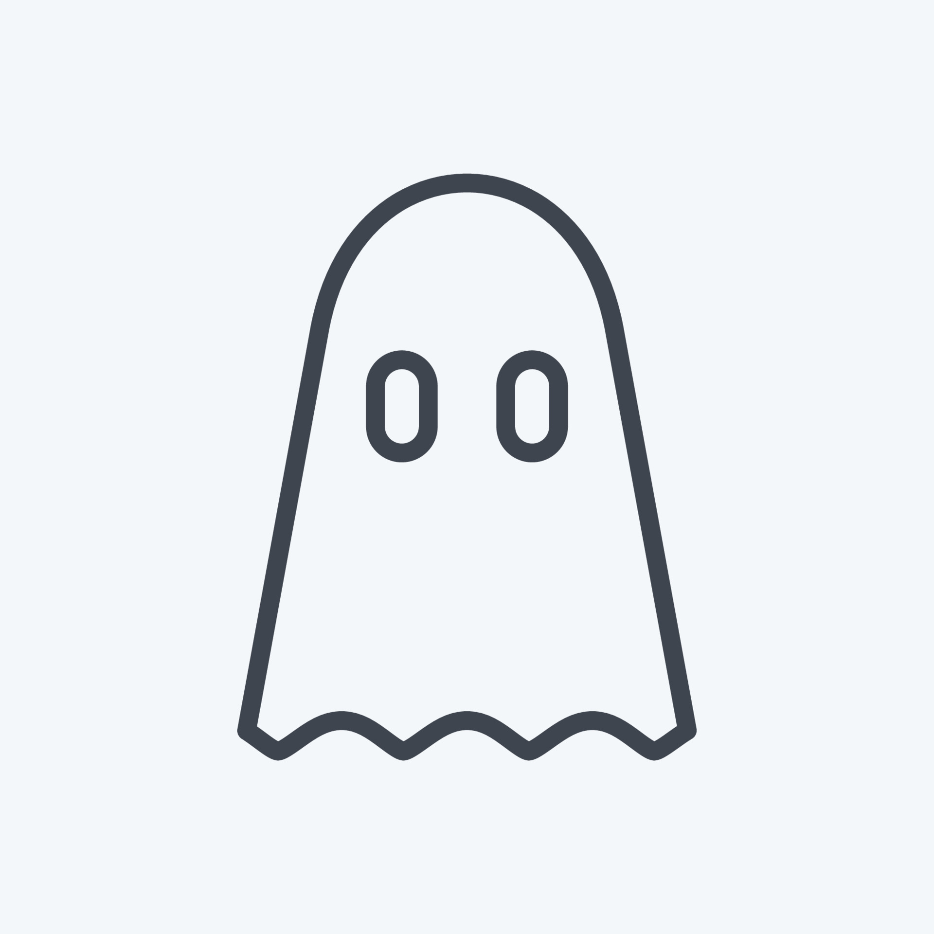 Ghosts Icon in trendy line style isolated on soft blue background ...