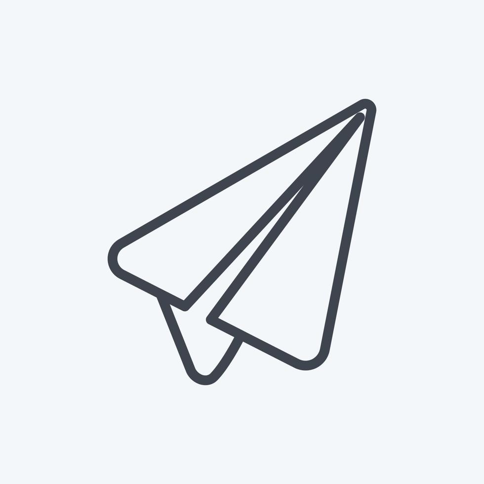 Send message Icon in trendy line style isolated on soft blue background vector