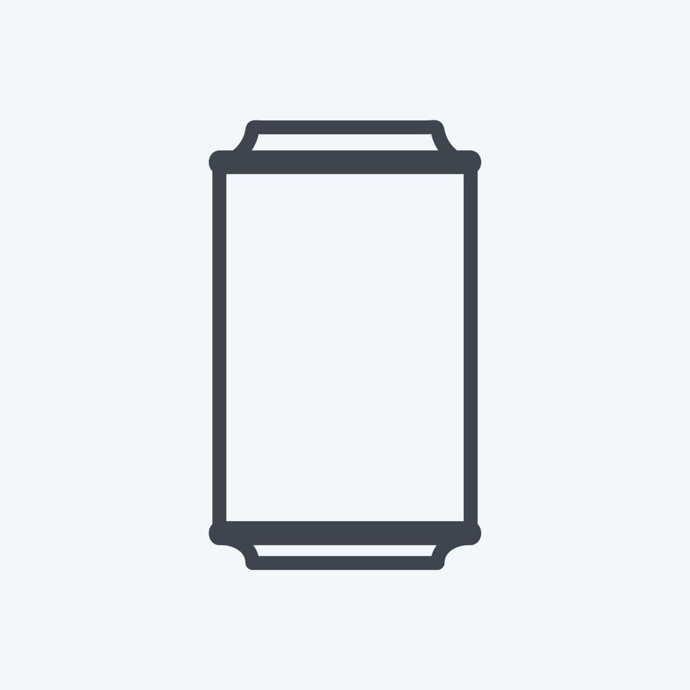 Soda Can Icon in trendy line style isolated on soft blue background vector