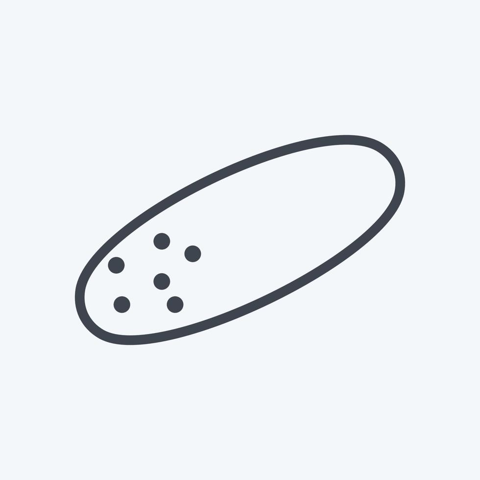 Cucumber Icon in trendy line style isolated on soft blue background vector