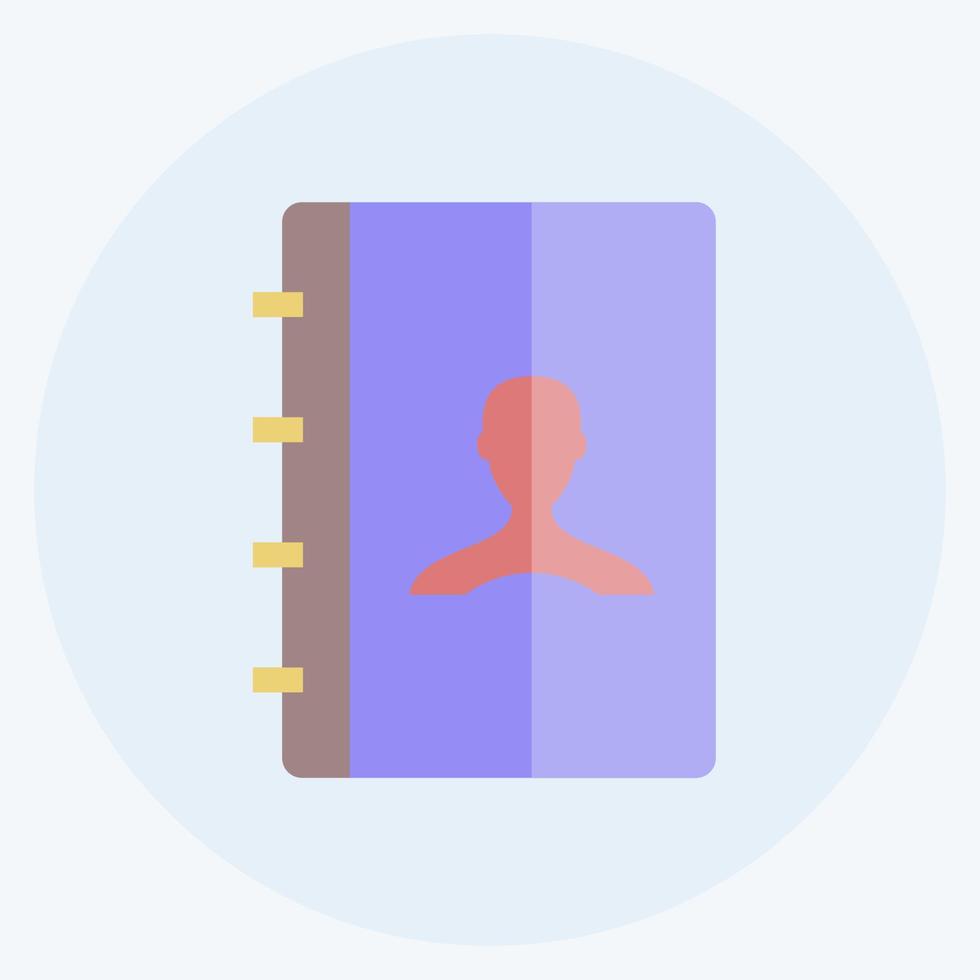 Authorship Icon in trendy flat style isolated on soft blue background vector