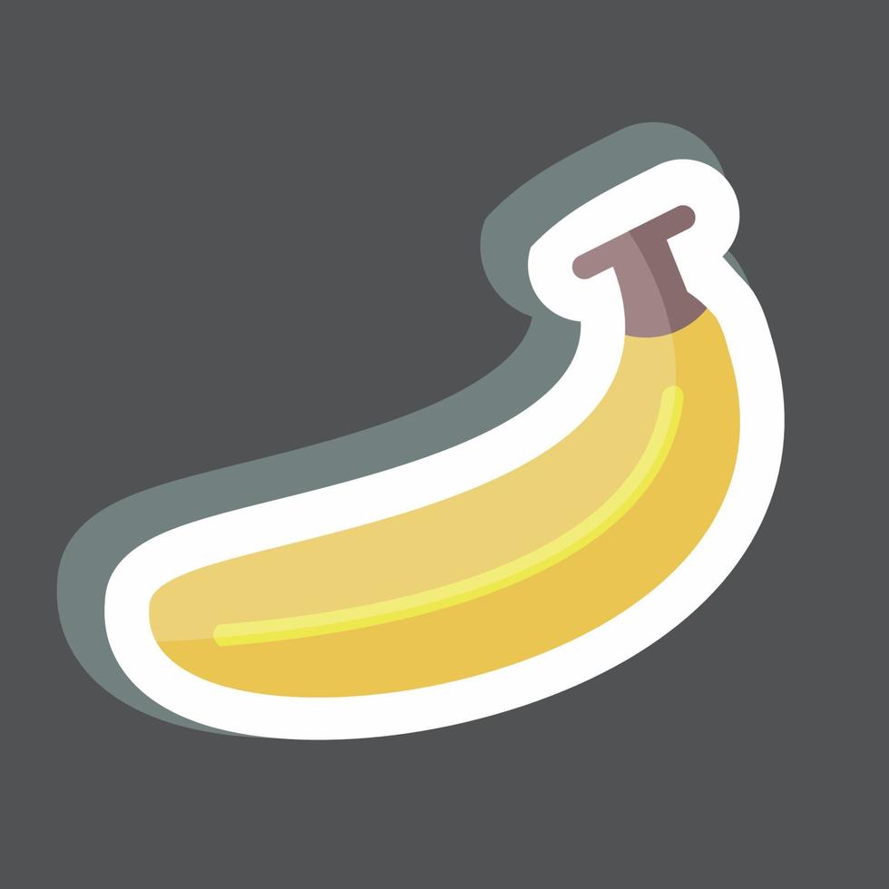 Bananas Sticker in trendy isolated on black background vector
