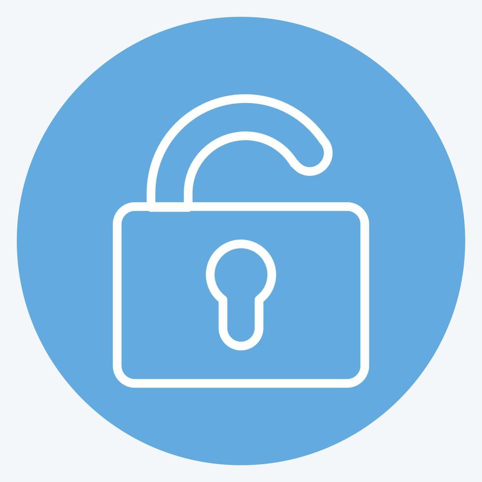 Logout Icon in trendy blue eyes style isolated on soft blue background vector