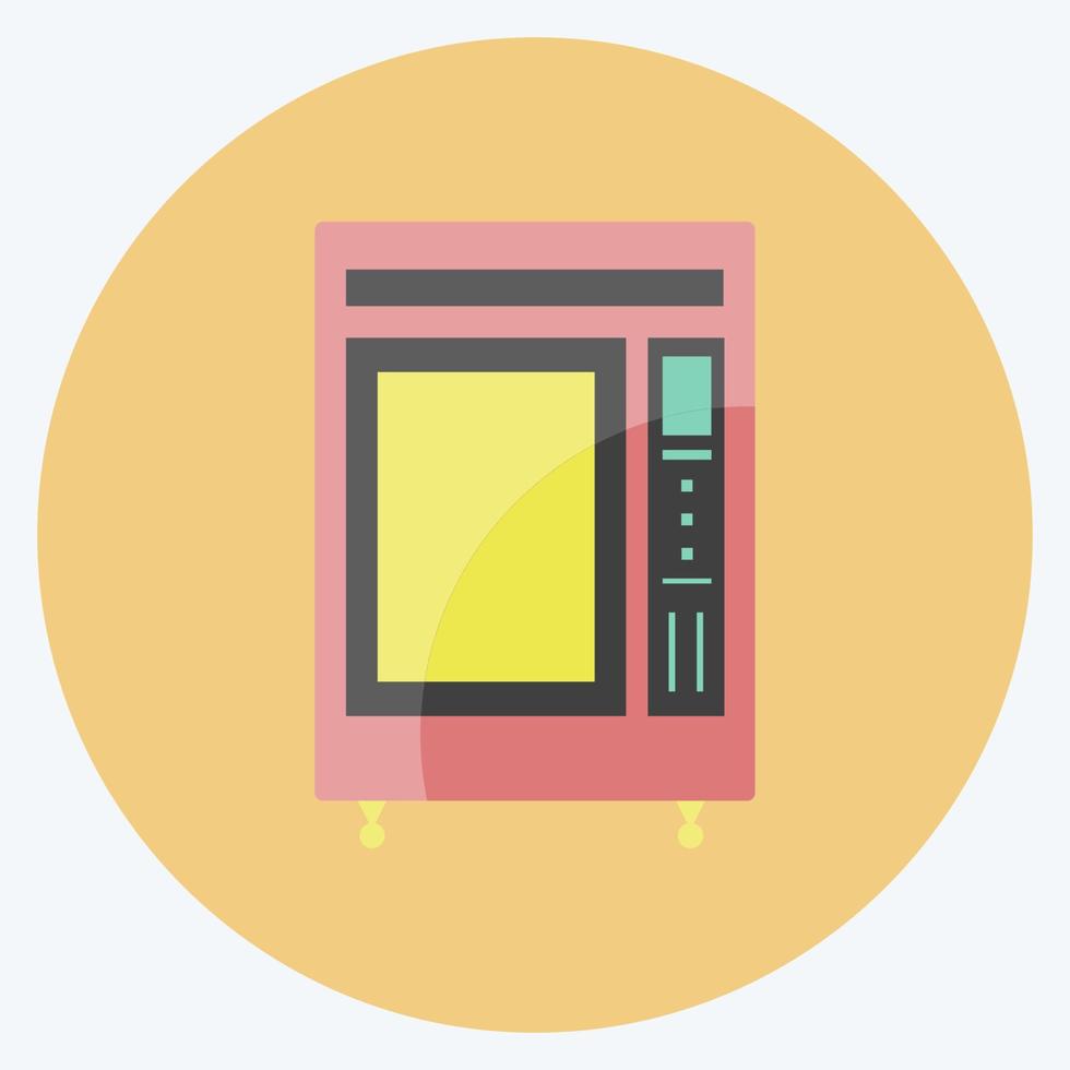 Vending Machine Icon in trendy flat style isolated on soft blue background vector