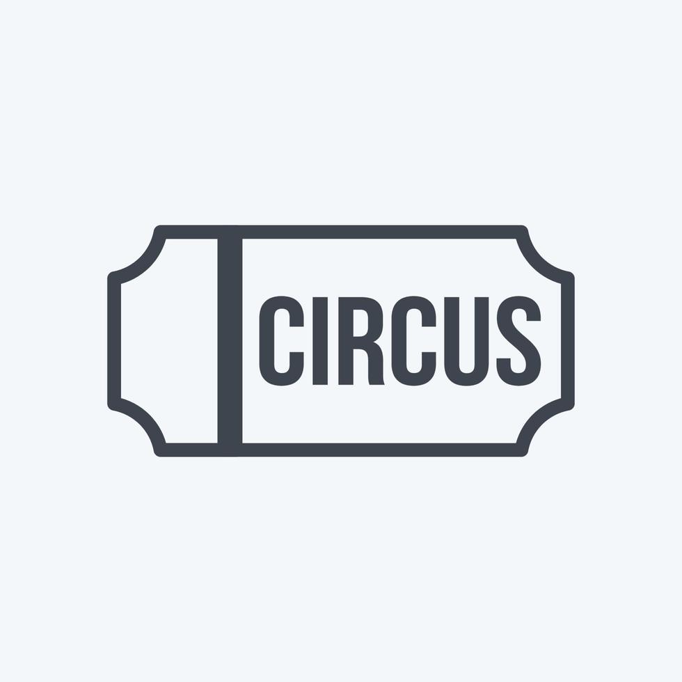 Ticket Icon in trendy line style isolated on soft blue background vector