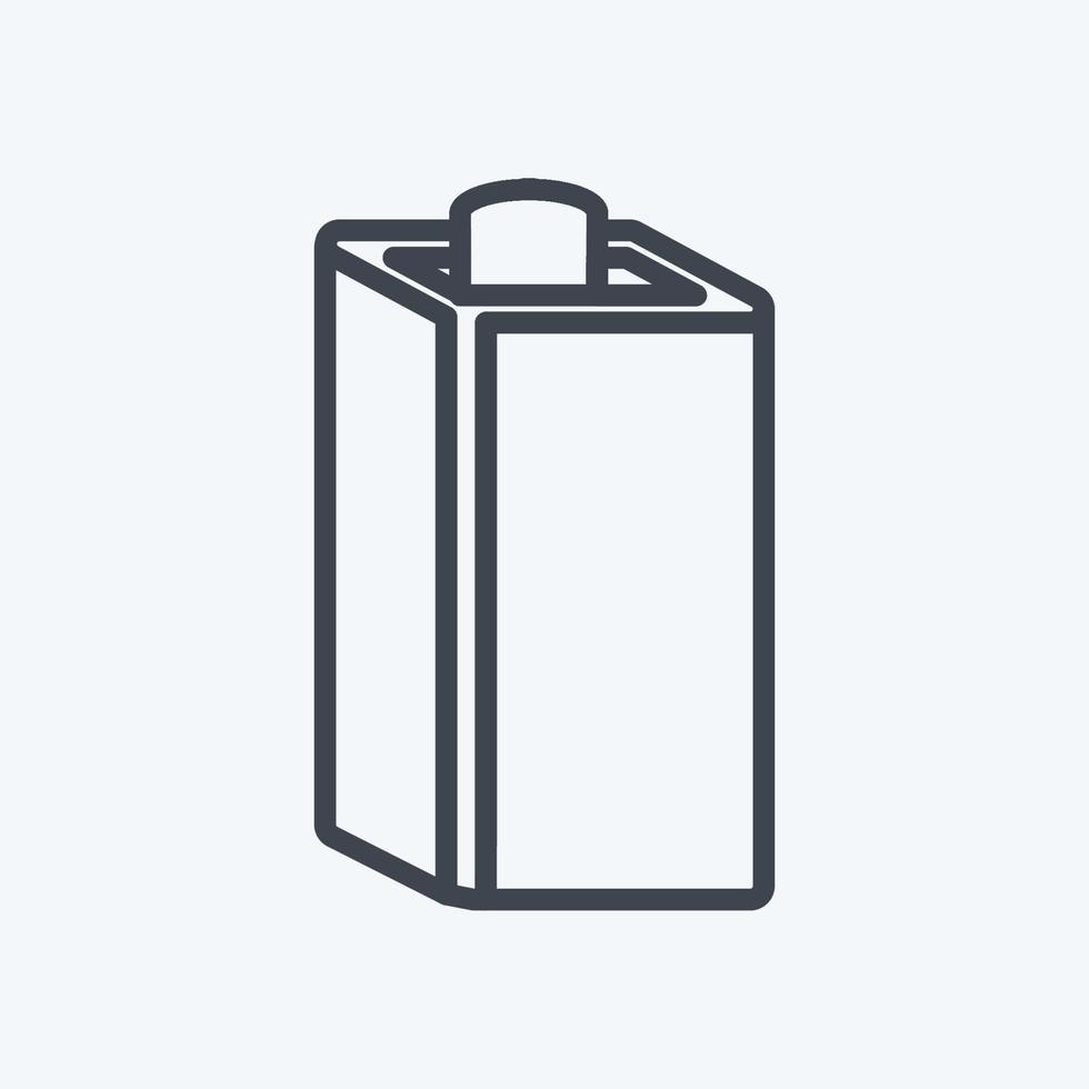 Milk box Icon in trendy line style isolated on soft blue background vector