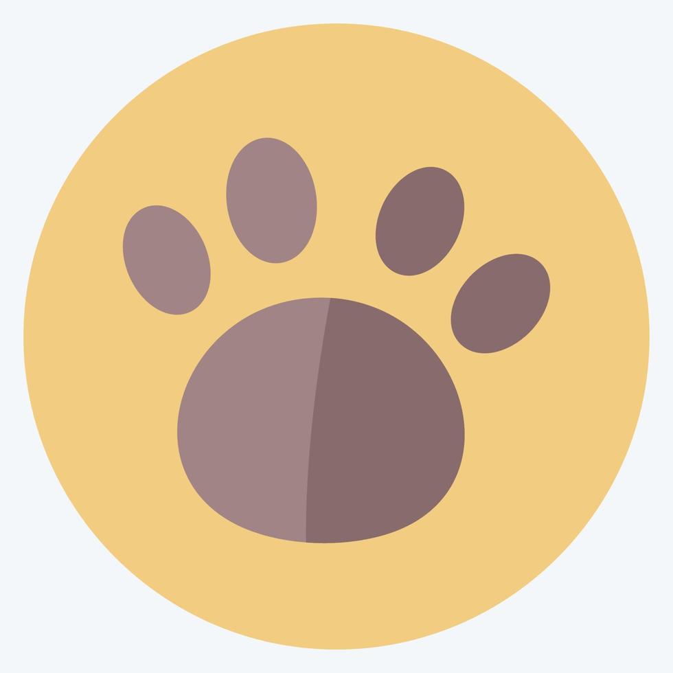 Paw Icon in trendy flat style isolated on soft blue background vector