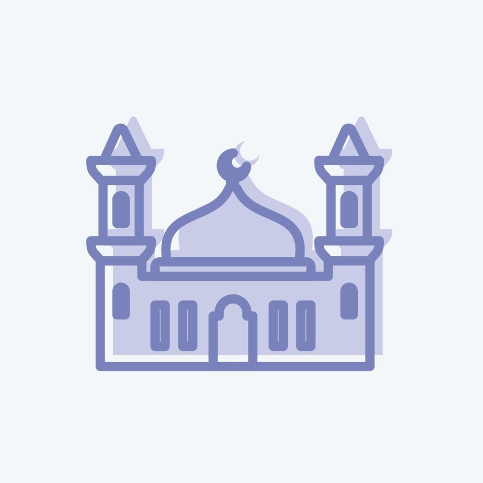 Holy Place Icon in trendy two tone style isolated on soft blue background vector