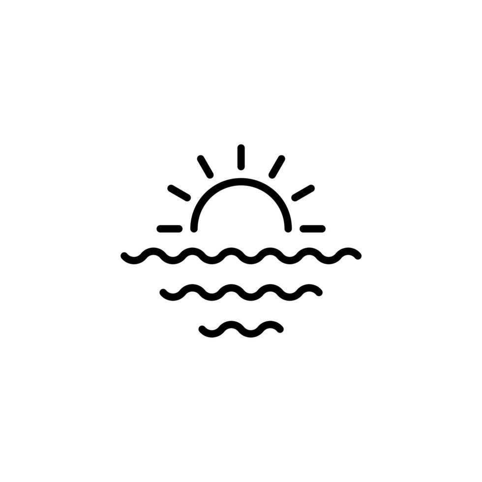 amanecer, atardecer, sol icono sólido vector ilustración logotipo plantilla. adecuado para muchos propósitos.